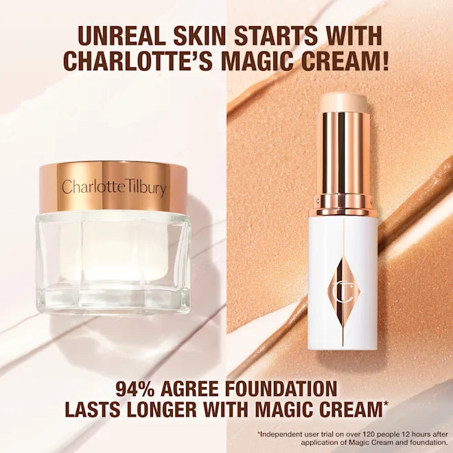 CHARLOTTE TILBURY UNREAL SKIN SHEER GLOW TINT HYDRATING FOUNDATION STICK (8 -MEDIUM)