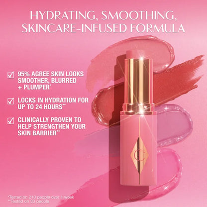 CHARLOTTE TILBURY  UNREAL LIP + CHEEK GLOW BLUSH STICK WITH HYALURONIC ACID (PINK GLOW)