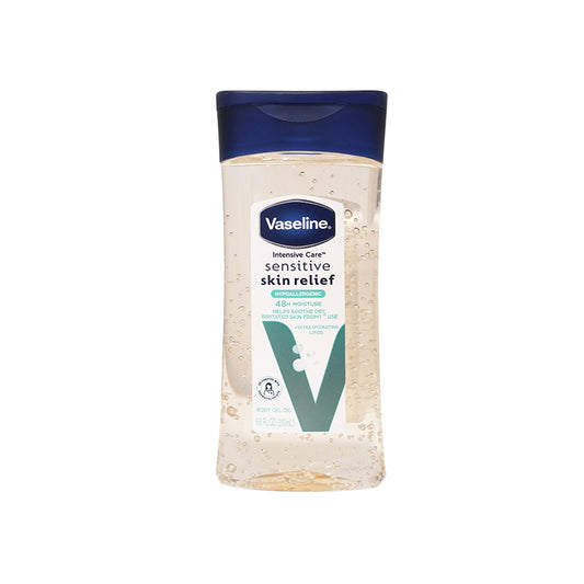 VASELINE INTENSIVE CARE BODY GEL OIL  SENSITIVE SKIN RELIEF HYPOALLERGENIC 48 H MOISTURE