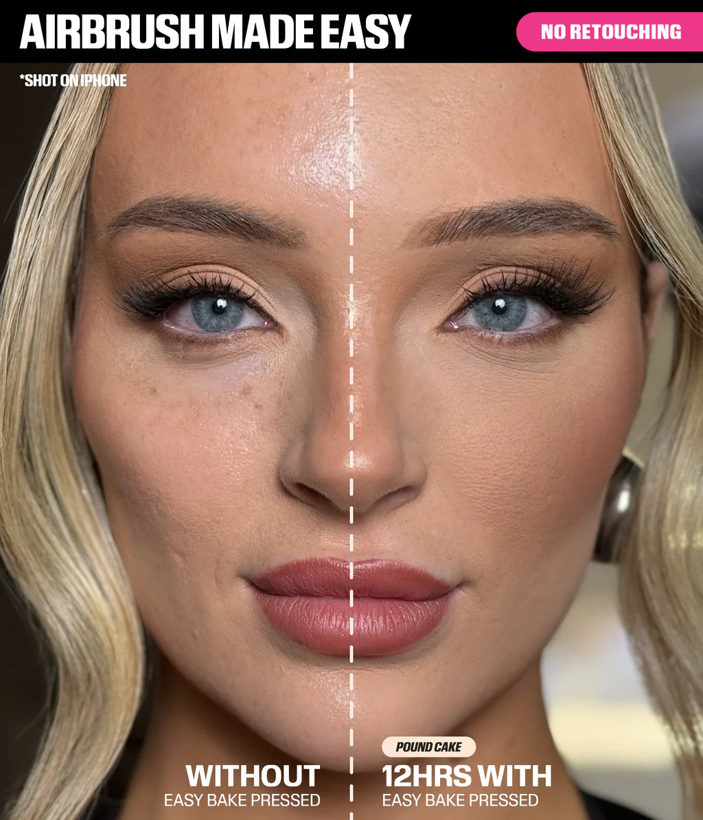 HUDA BEAUTY EASY BAKE PRESSED POWDER (peach cupcake)