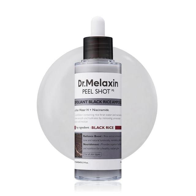 DR.MELAXIN PEEL SHOT EXFOLIATING BLACK RICE AMPOULE (FOR ALL SKIN TYPE)