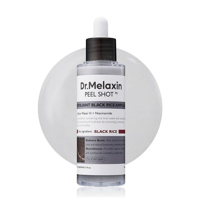 DR.MELAXIN PEEL SHOT EXFOLIATING BLACK RICE AMPOULE (FOR ALL SKIN TYPE)
