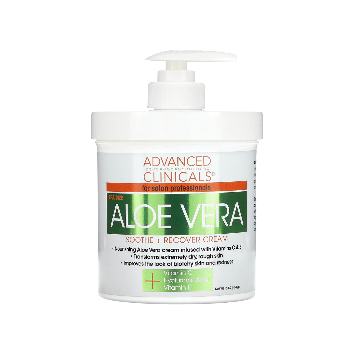 ADVANCED CLINICALS Advanced Clinicals Aloe Vera Soothe + Recover Cream Spa Size