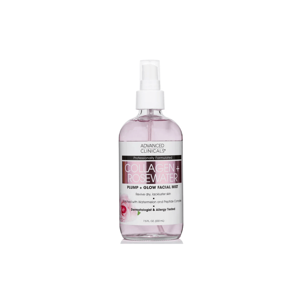 Advanced Clinicals collagen rosewater plump + glow facial mist