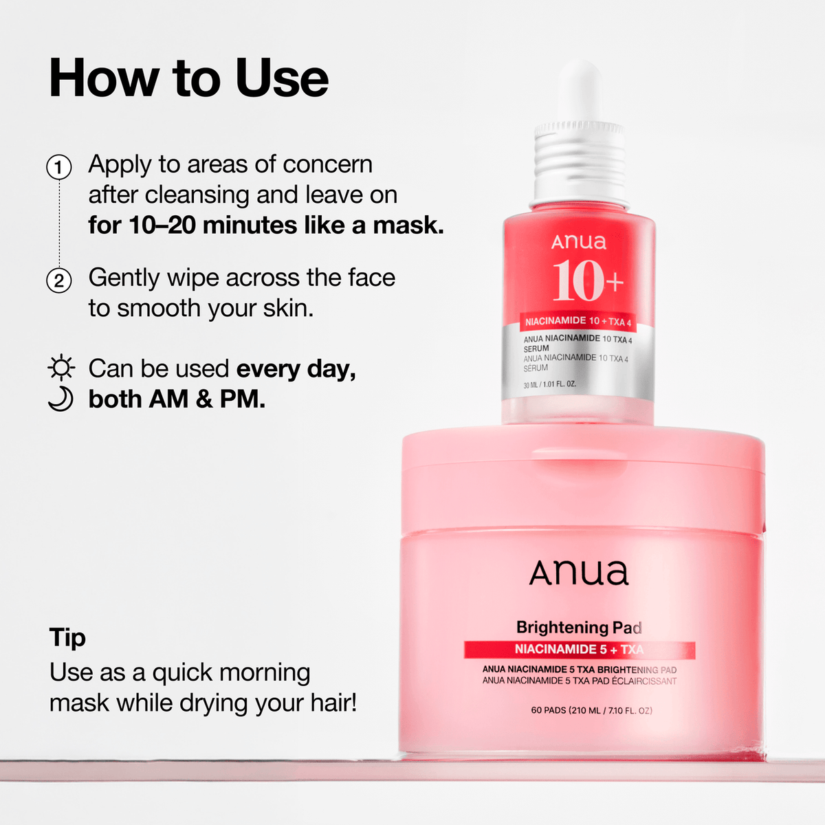 ANUA NIACINIMIDE 5 TXA BRIGHTENING PAD(60 PADS)