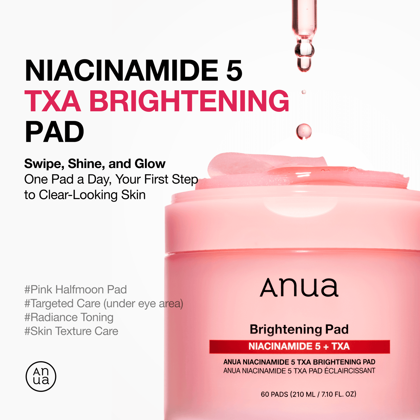 ANUA NIACINIMIDE 5 TXA BRIGHTENING PAD(60 PADS)