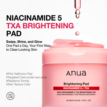 ANUA NIACINIMIDE 5 TXA BRIGHTENING PAD(60 PADS)