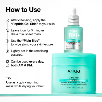 ANUA PDRN 100 HYALAURONIC ACID GLOW PAD (60 PADS)