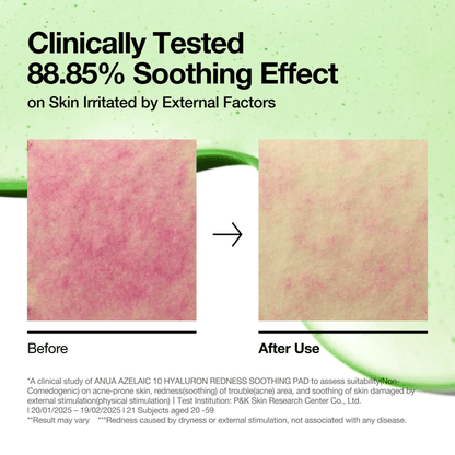 ANUA ZELAIC 10 HYALURON REDNESS SOOTHING PADS (90 PADS)
