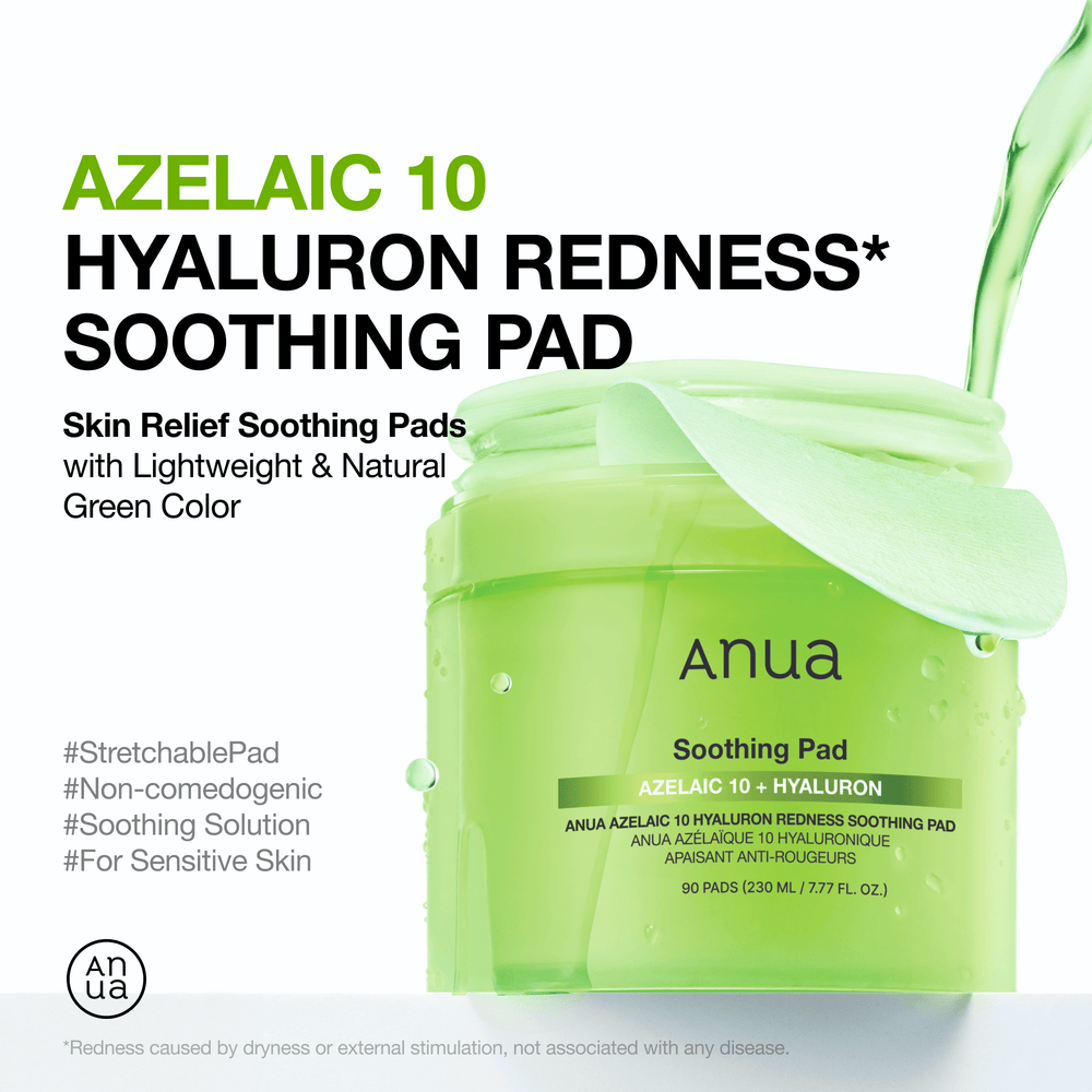 ANUA ZELAIC 10 HYALURON REDNESS SOOTHING PADS (90 PADS)
