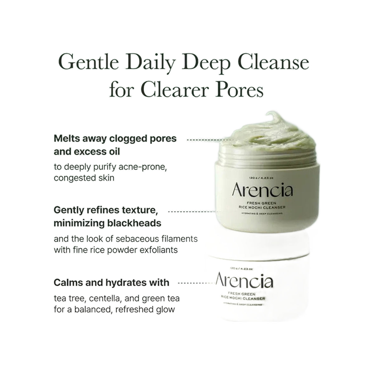 Arencia Fresh Green Rice Mochi Cleanser