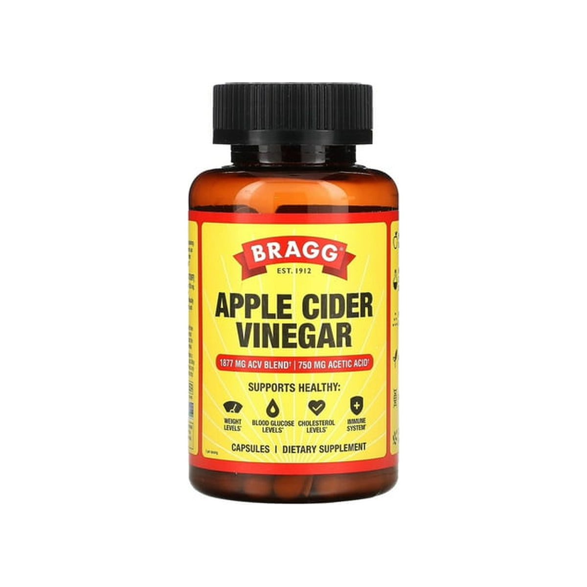 BRAGG Bragg Apple Cider Vinegar 180 Capsules — Imported From USA