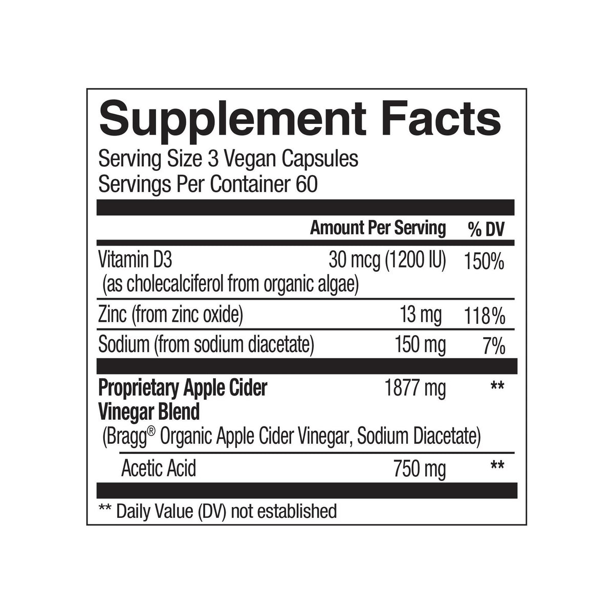 BRAGG Bragg Apple Cider Vinegar 180 Capsules — Imported From USA — view 4