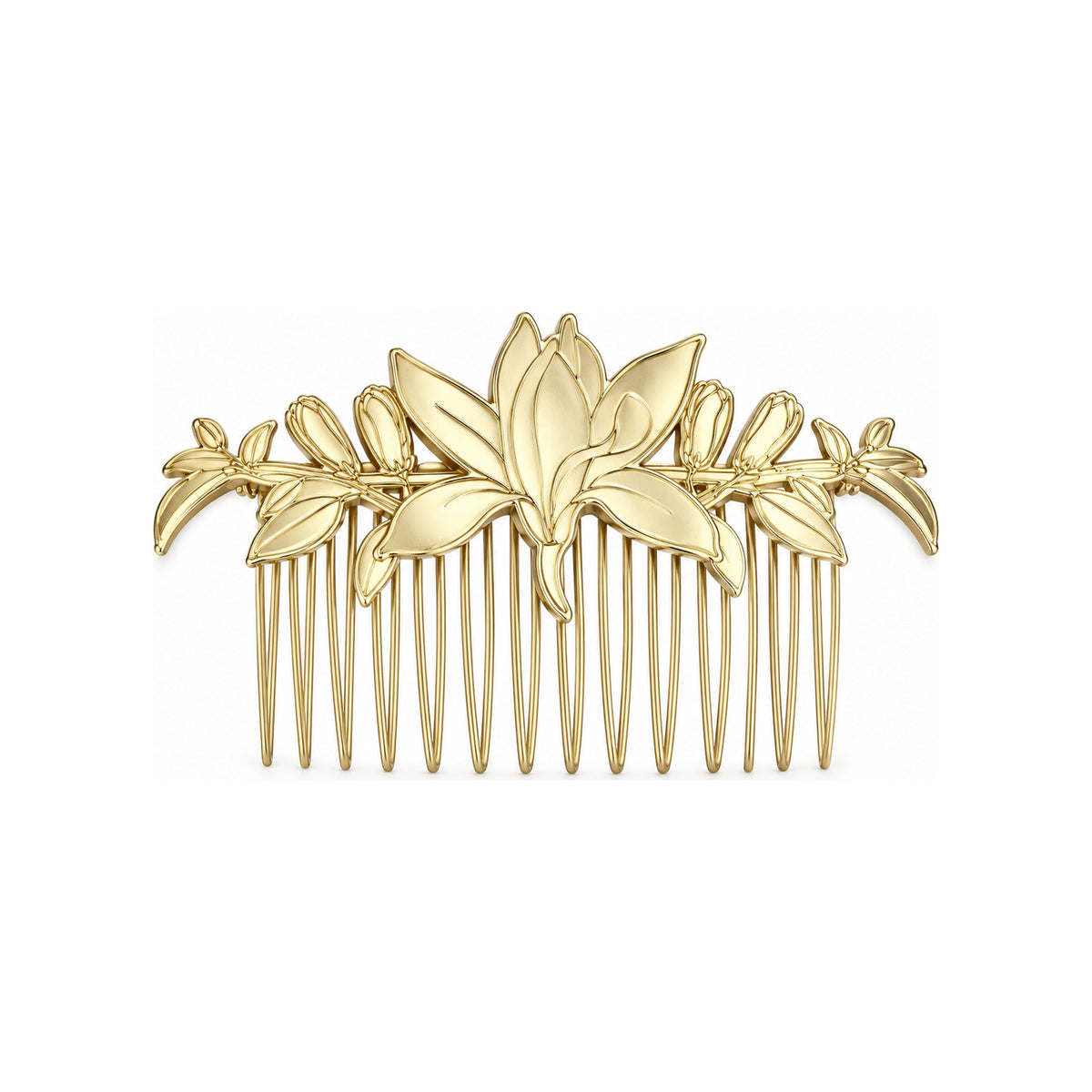CHANEL Beauty Gold Floral Hair Comb