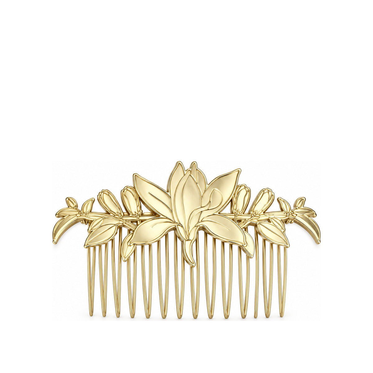 CHANEL Beauty Gold Floral Hair Comb