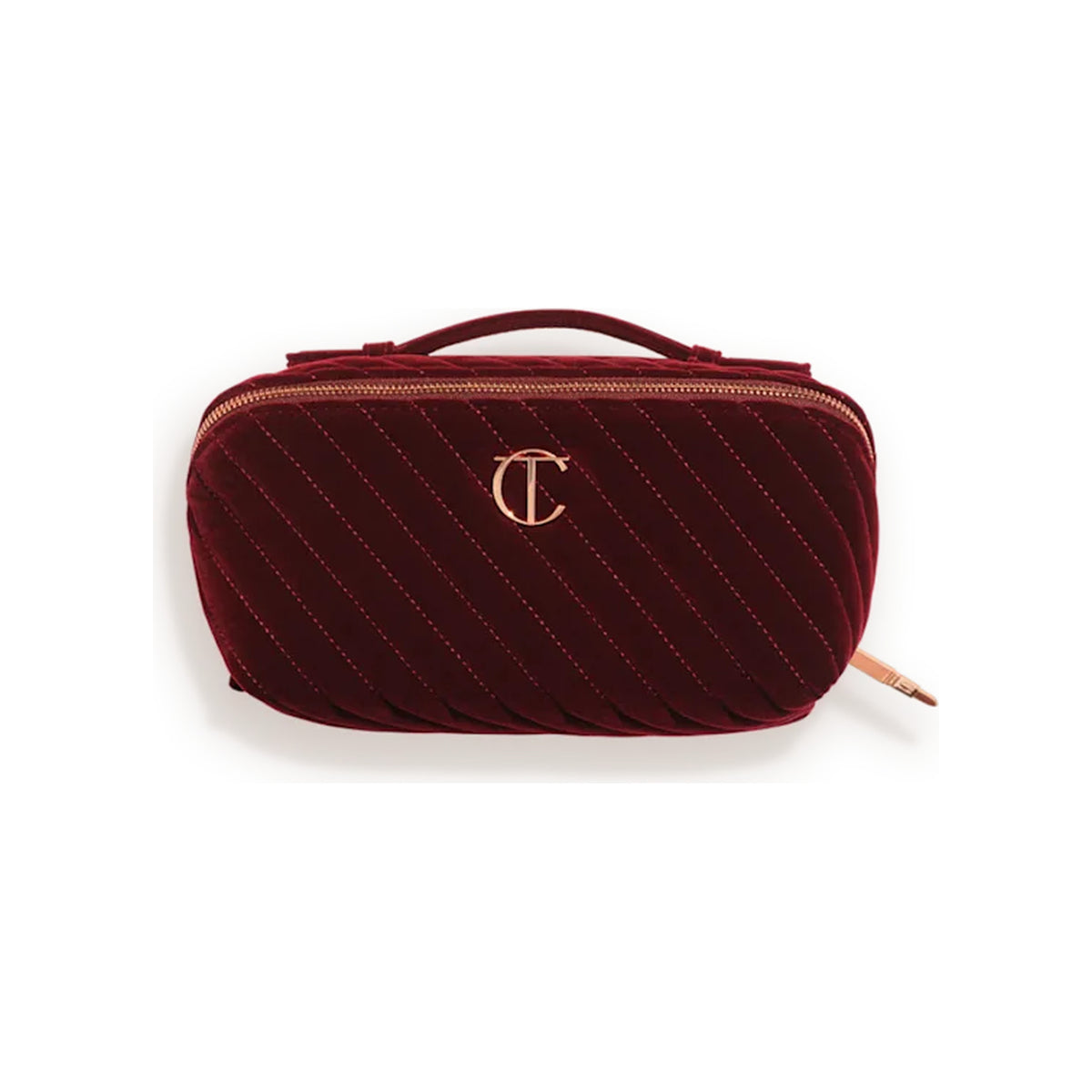 CHARLOTTE TILBURY Burgendy Makeup Dream Bag — Large Size