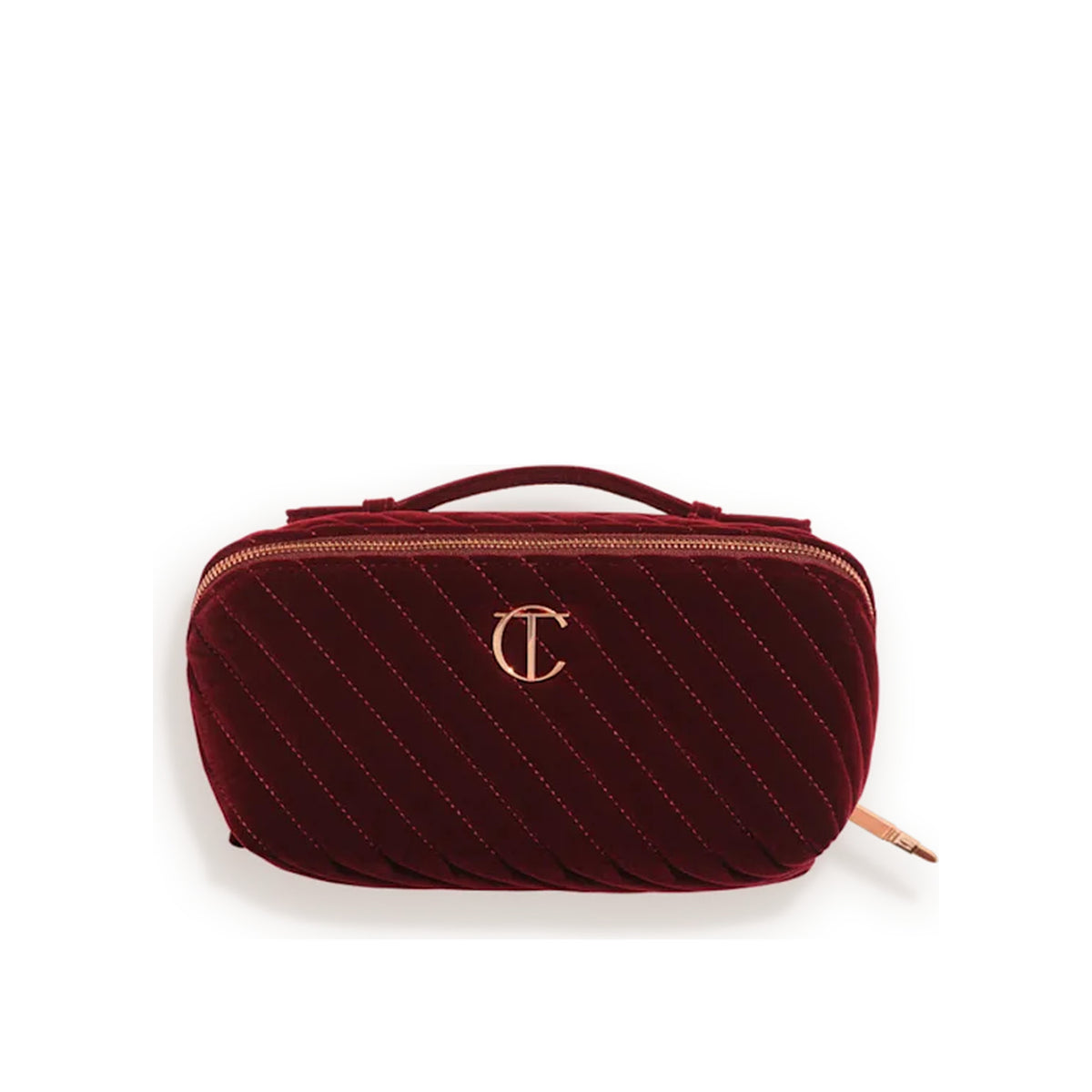 CHARLOTTE TILBURY Burgendy Makeup Dream Bag — Large Size