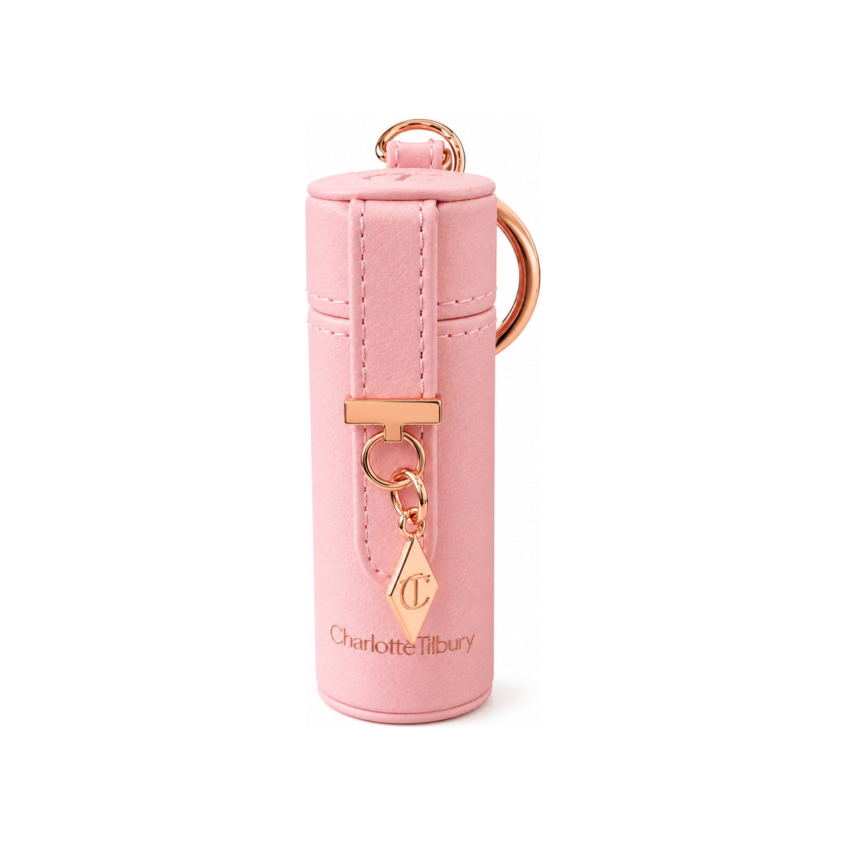 CHARLOTTE TILBURY CHARLOTTE TILBURY LEATHER NUDE LIP CASE WITH KEYCHAIN