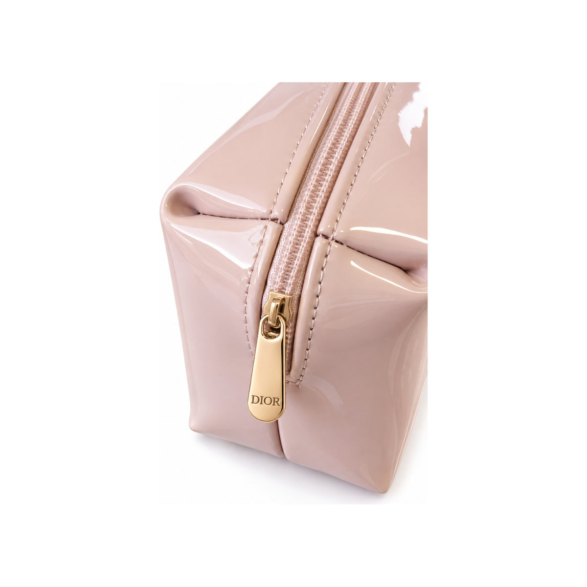 CHRISTIAN DIOR Pink Patent Cosmetic Pouch — view 2