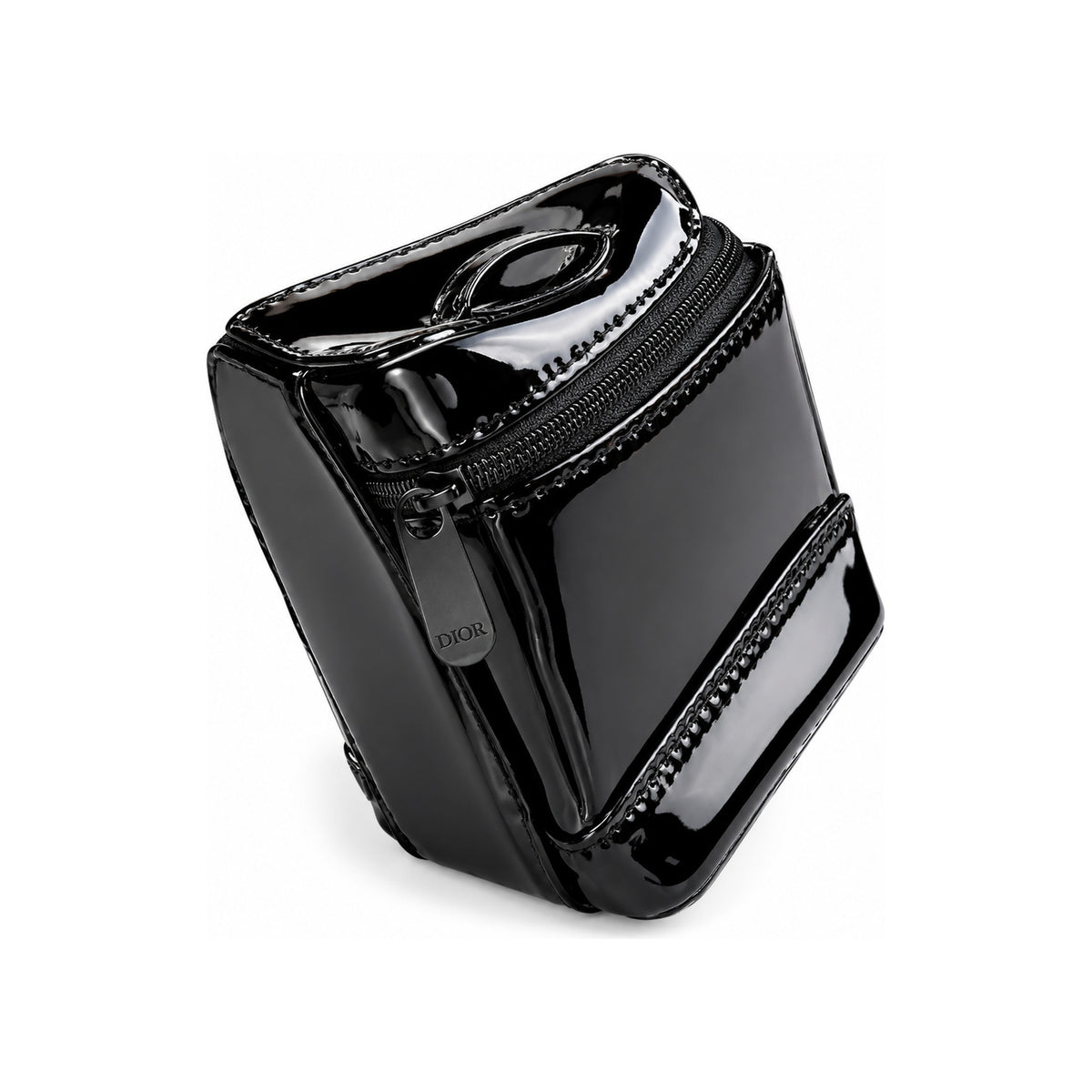 CHRISTIAN DIOR Beauty Bag Black Leather with Strap — view 2