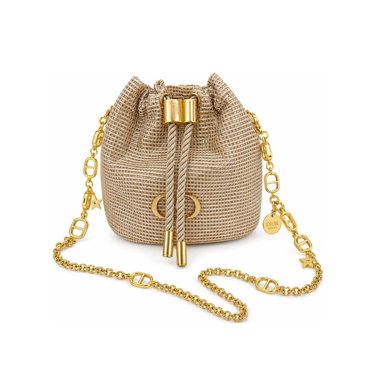 Christian  Dior Gold Bucket  Bag With  4 Mini