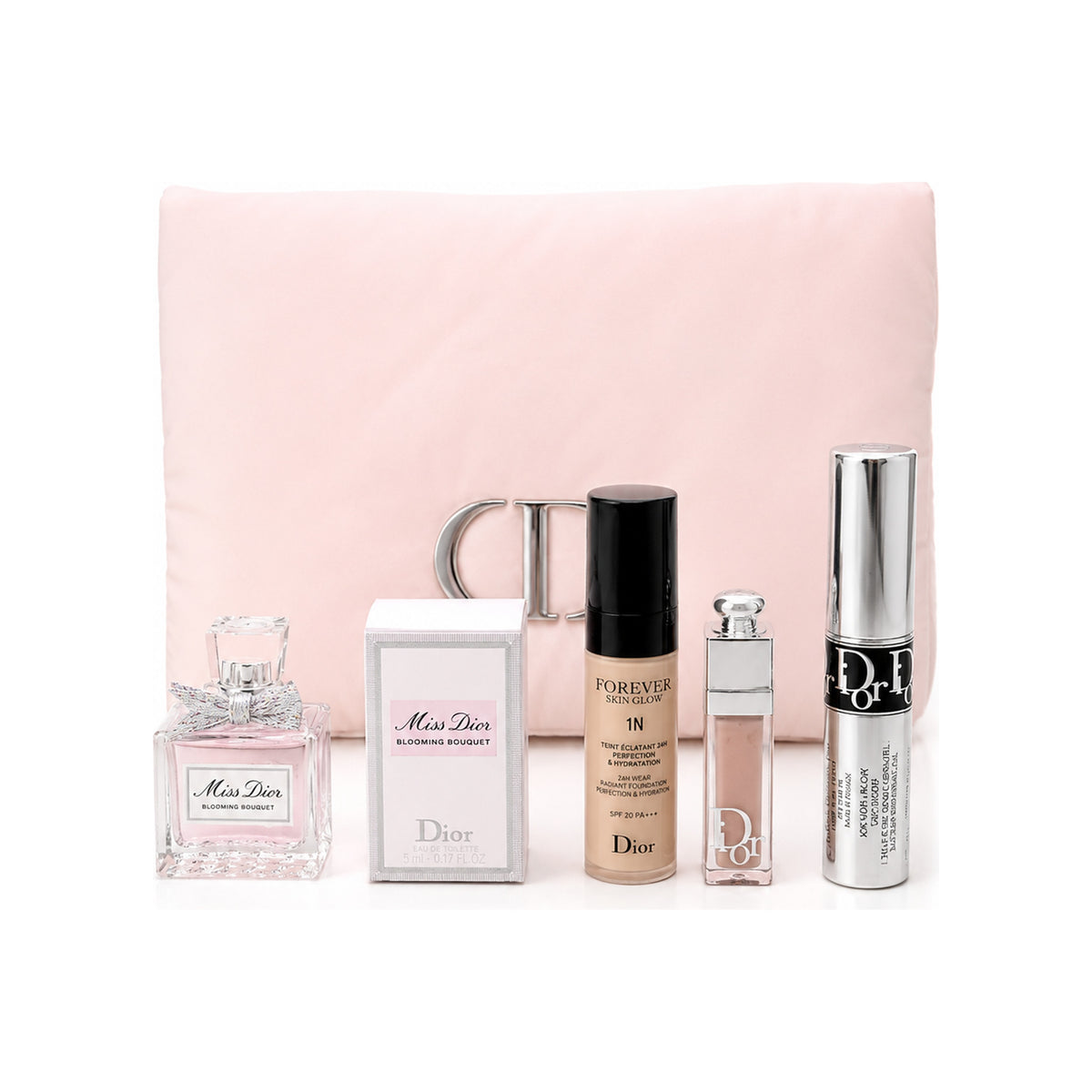 CHRISTIAN DIOR Christian Dior Limited Edition Puffy Pink Bag with 4 Pieces