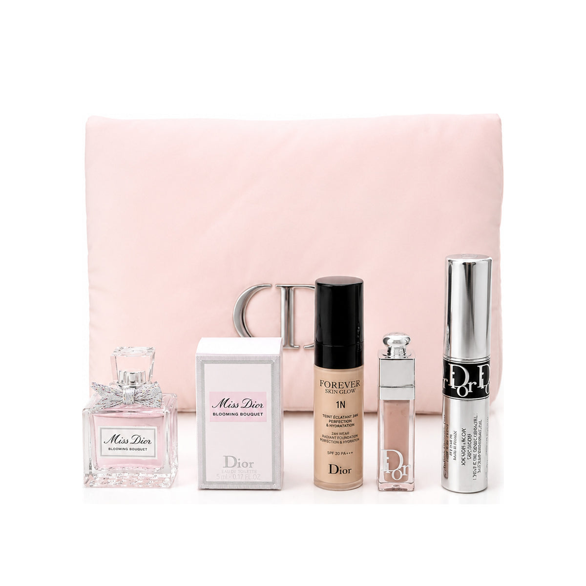 CHRISTIAN DIOR Christian Dior Limited Edition Puffy Pink Bag with 4 Pieces