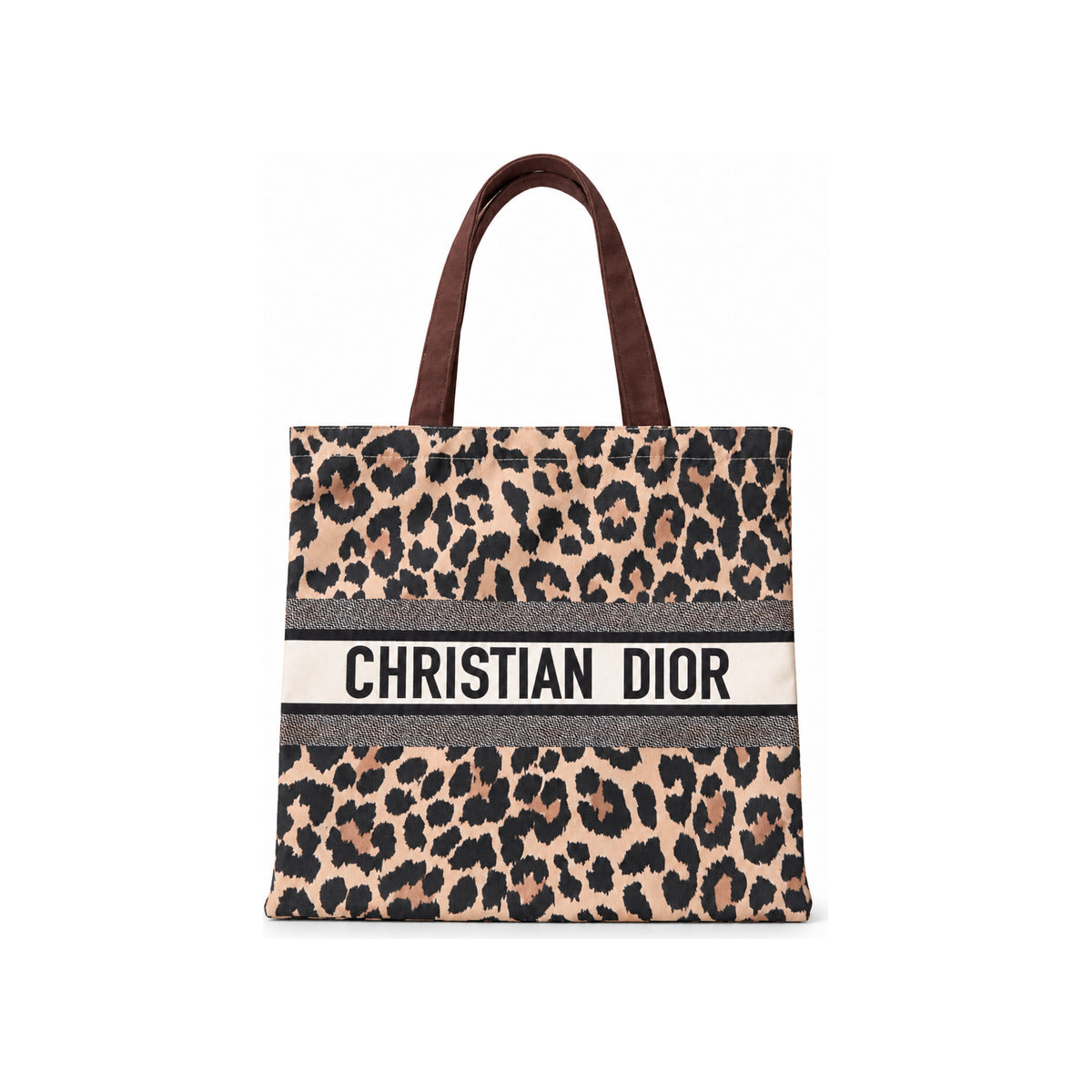 CHRISTIAN DIOR CHRISTIAN DIOR LEOPARD PRINT TOTE BAG
