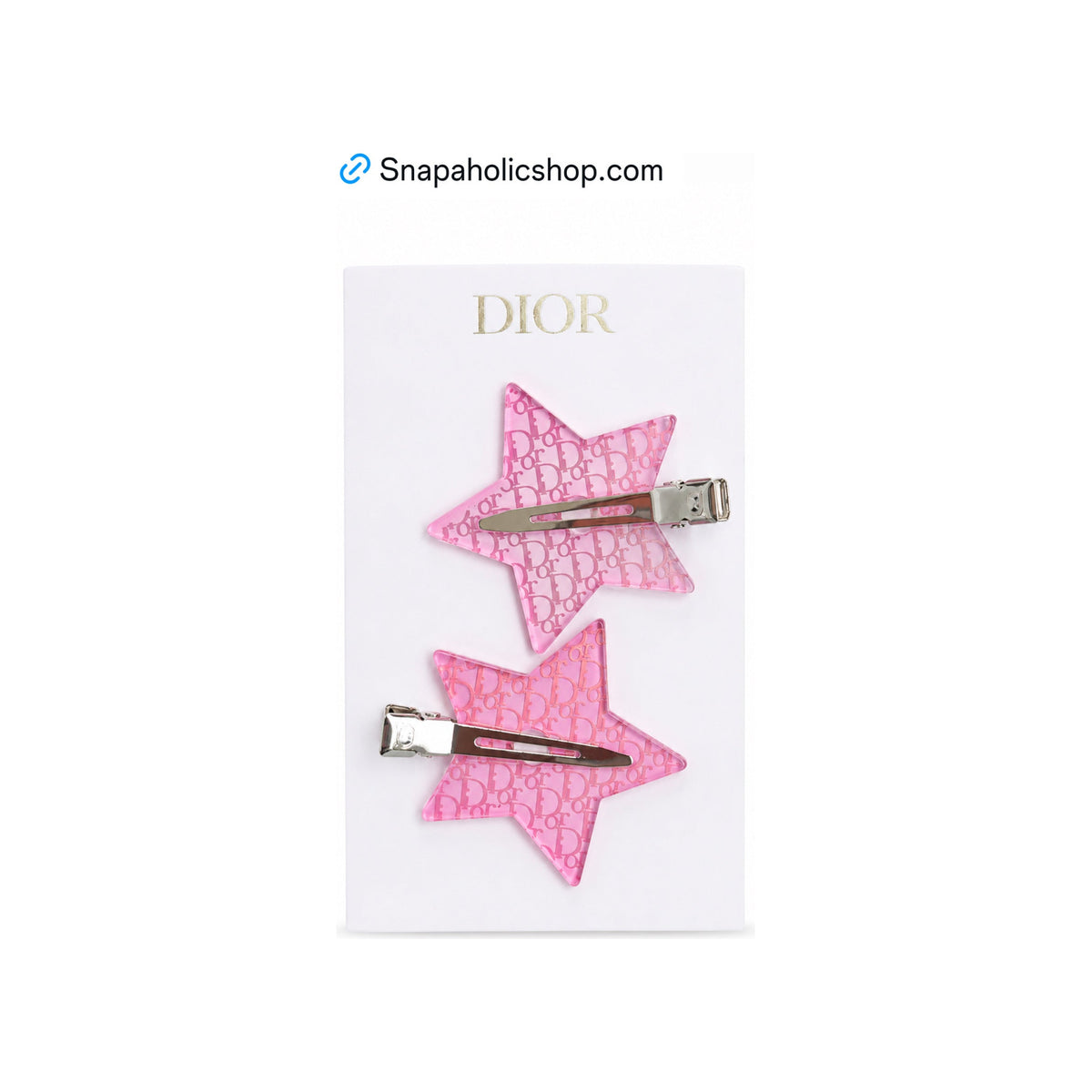 CHRISTIAN DIOR Star Pink Hair Clips