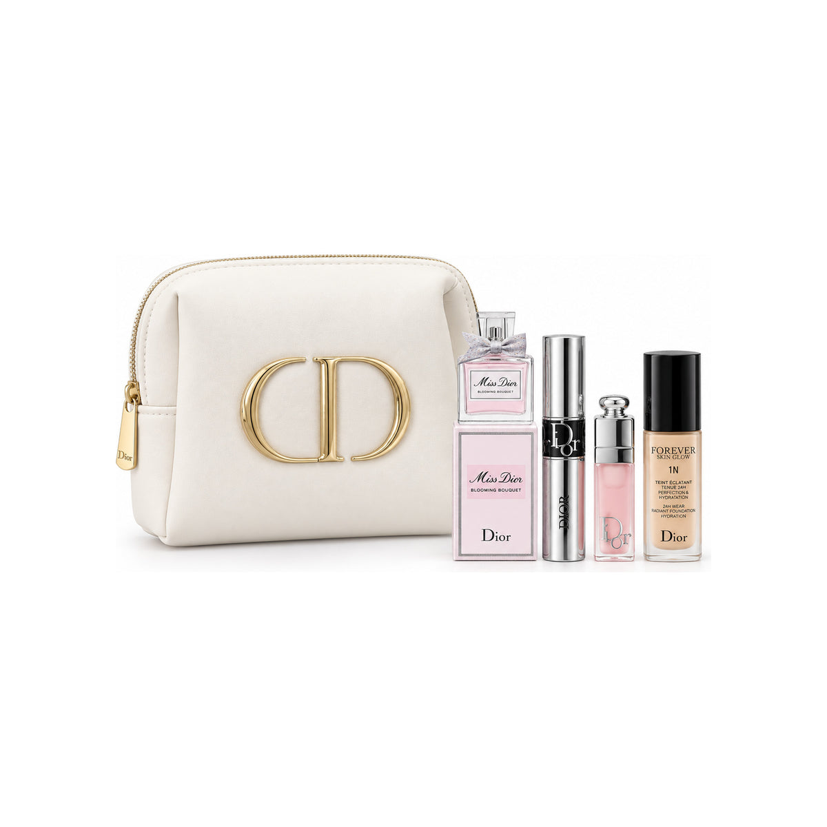 CHRISTIAN DIOR White Bag with 4 Minis