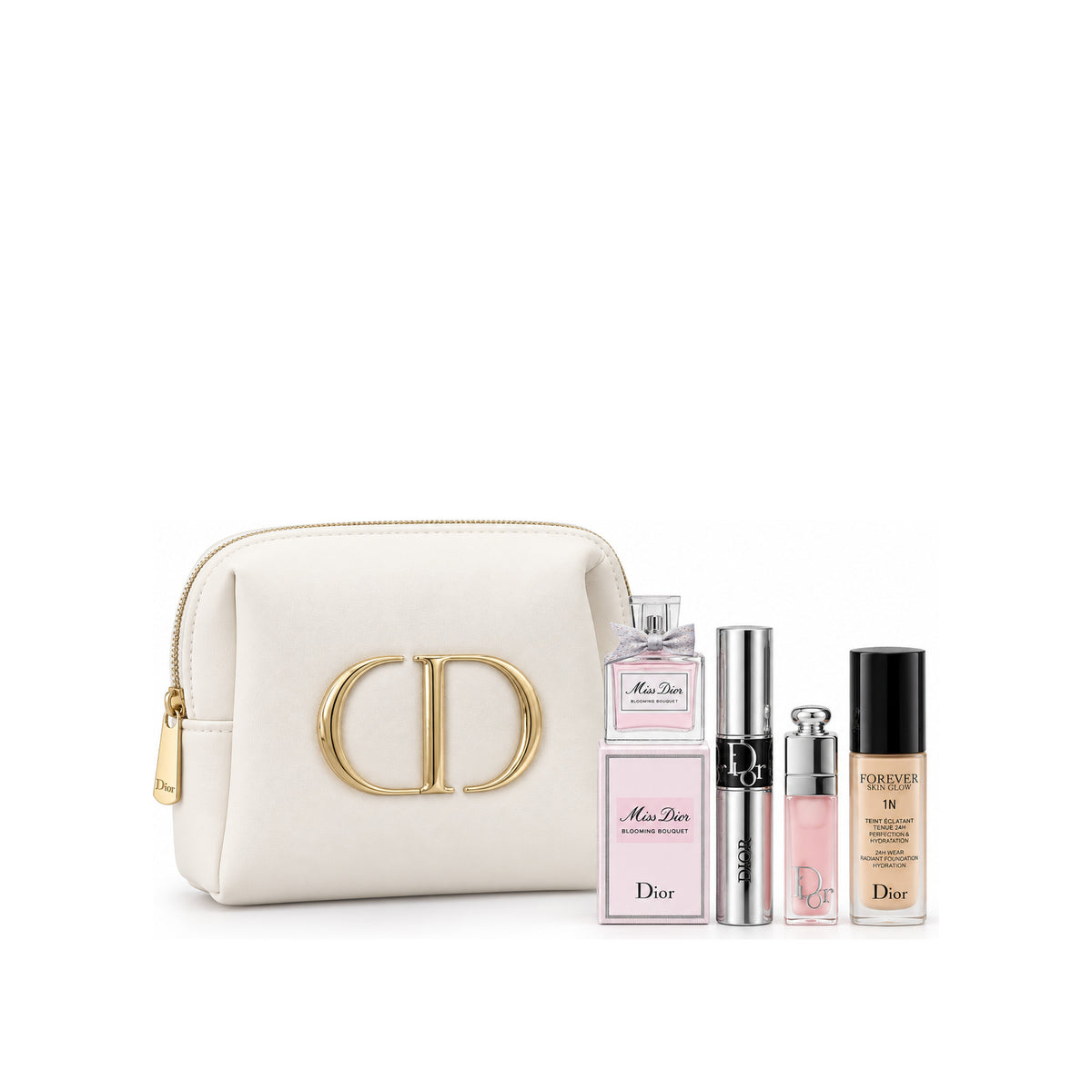 CHRISTIAN DIOR White Bag with 4 Minis
