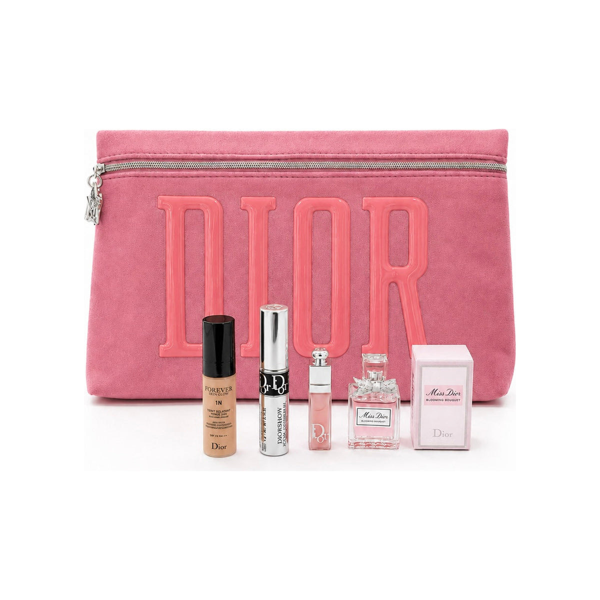 CHRISTIAN DIOR Hot Pink Bag with 4 Minis