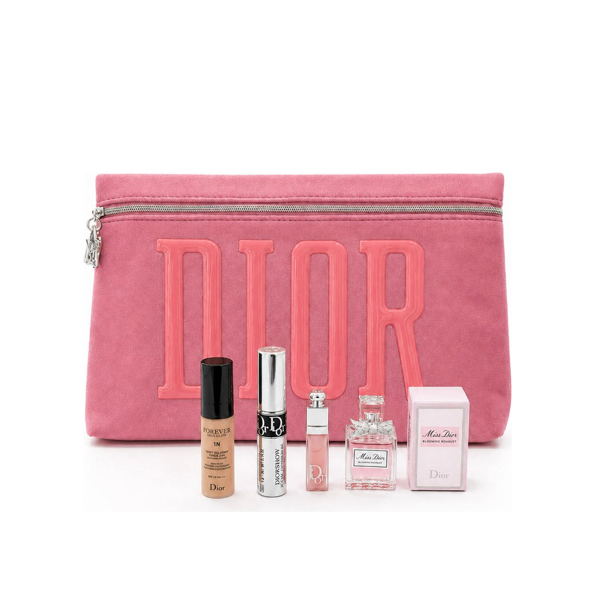 CHRISTIAN DIOR Hot Pink Bag with 4 Minis