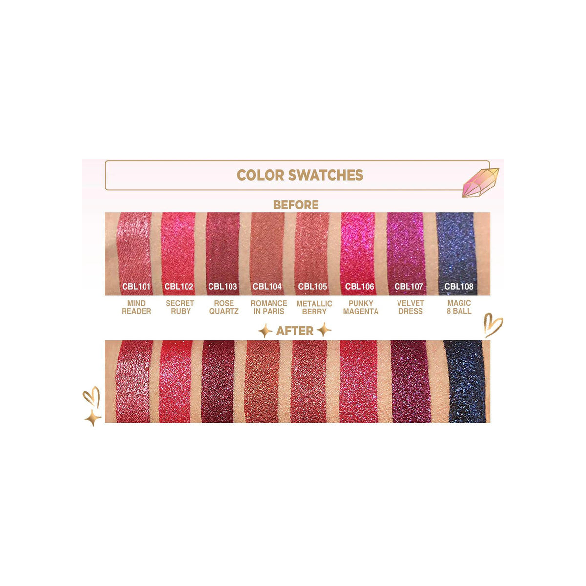 J.CAT BEAUTY Crystal Burst Liquid Lipstick — Cbl11mind Reader — view 2