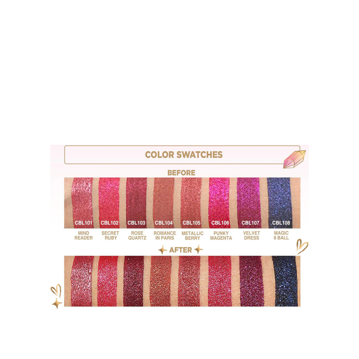 J.CAT BEAUTY Crystal Burst Liquid Lipstick — Cbl11mind Reader — view 2