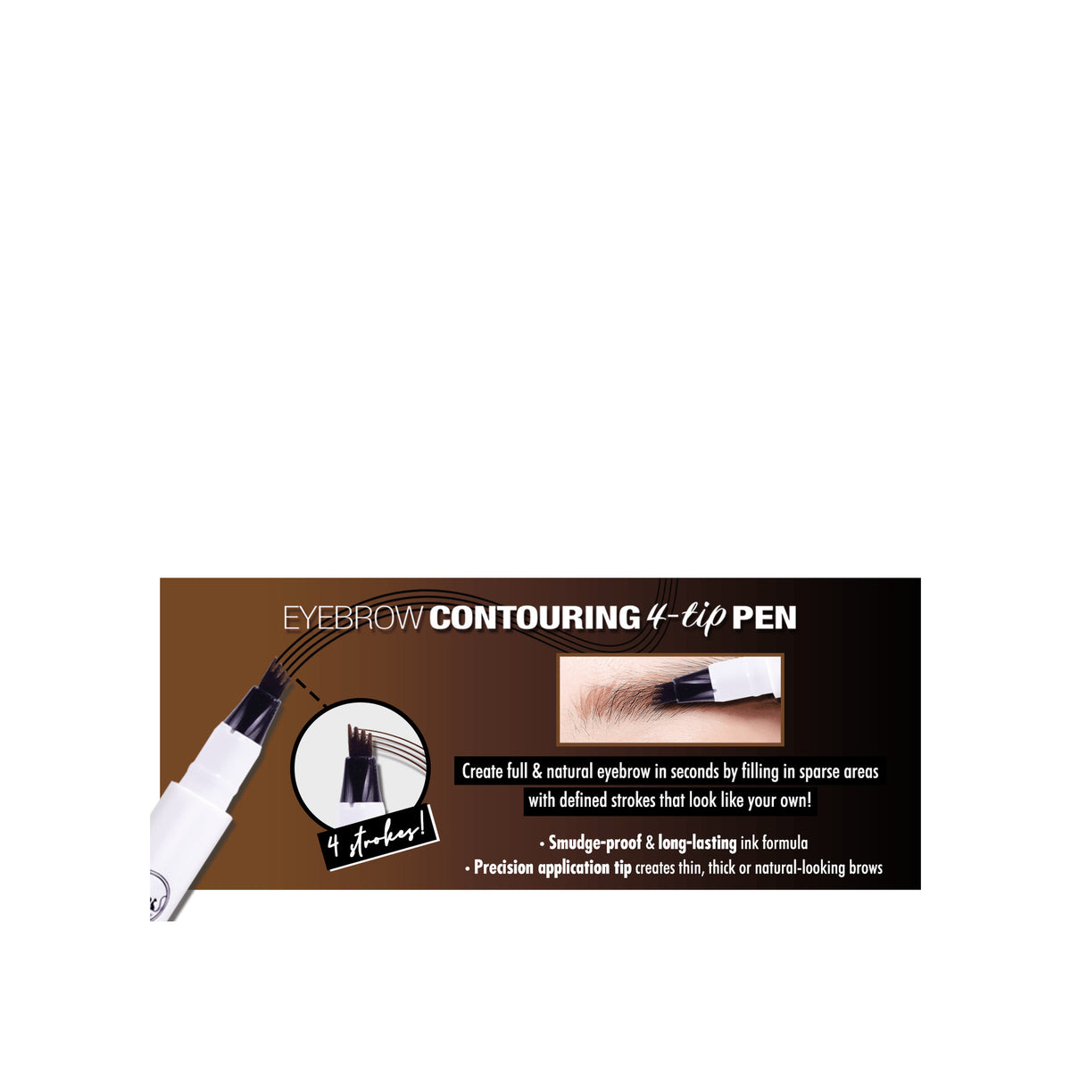 J.CAT BEAUTY Eyebrow Contouring 4-tip Pen — Brown — view 2