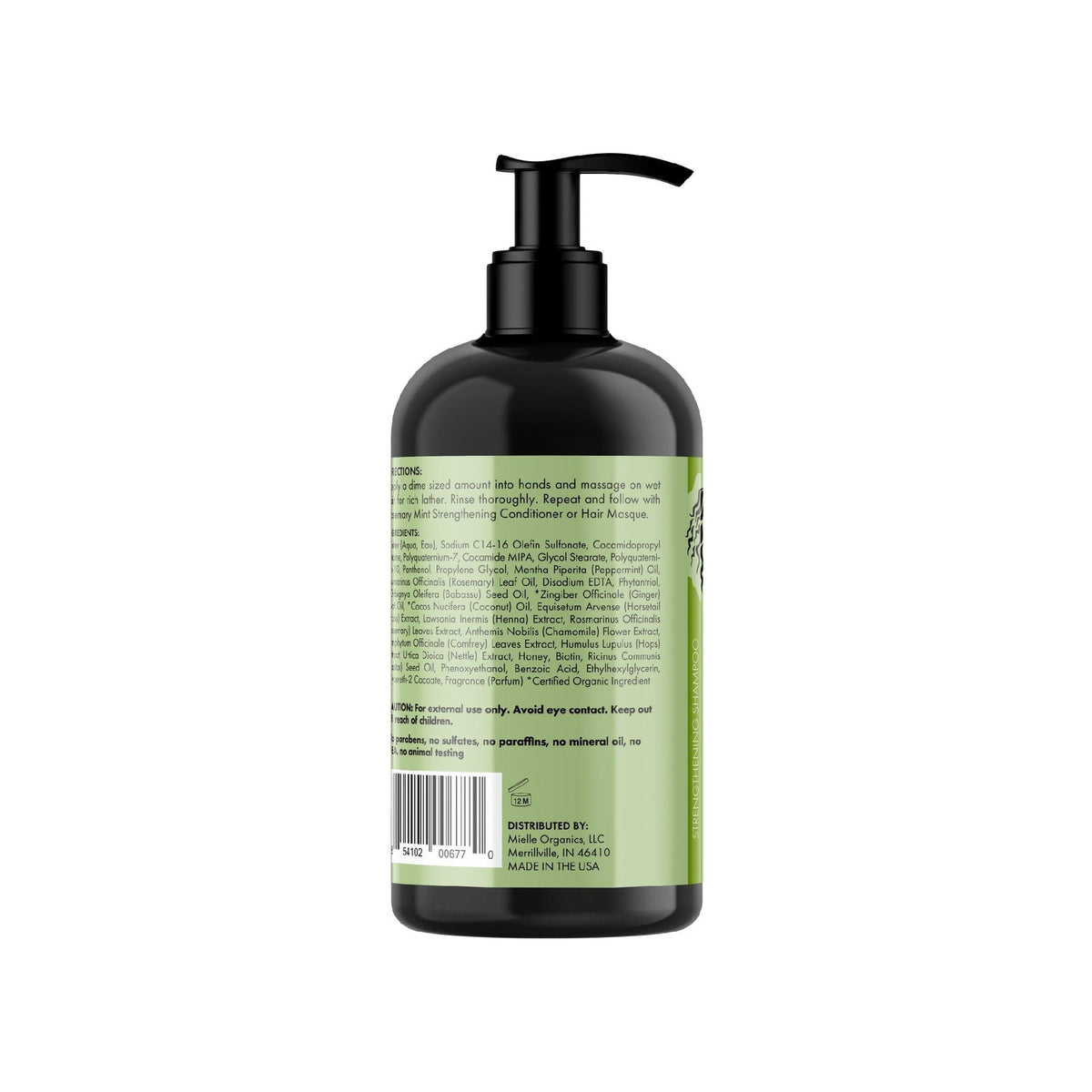 MIELLE Rosemary Mint Strengthening Shampoo 355 ML — view 2