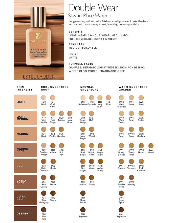 ESTÉE LAUDER DOUBLE WEAR STAY-IN-PLACE FOUNDATION (4C1)