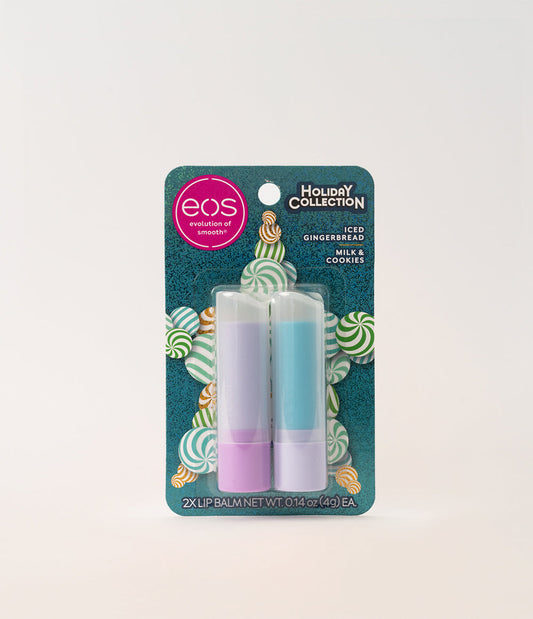 EOS Iced Gingerbread + Milk & Cookies Lip Balm 2-Pack