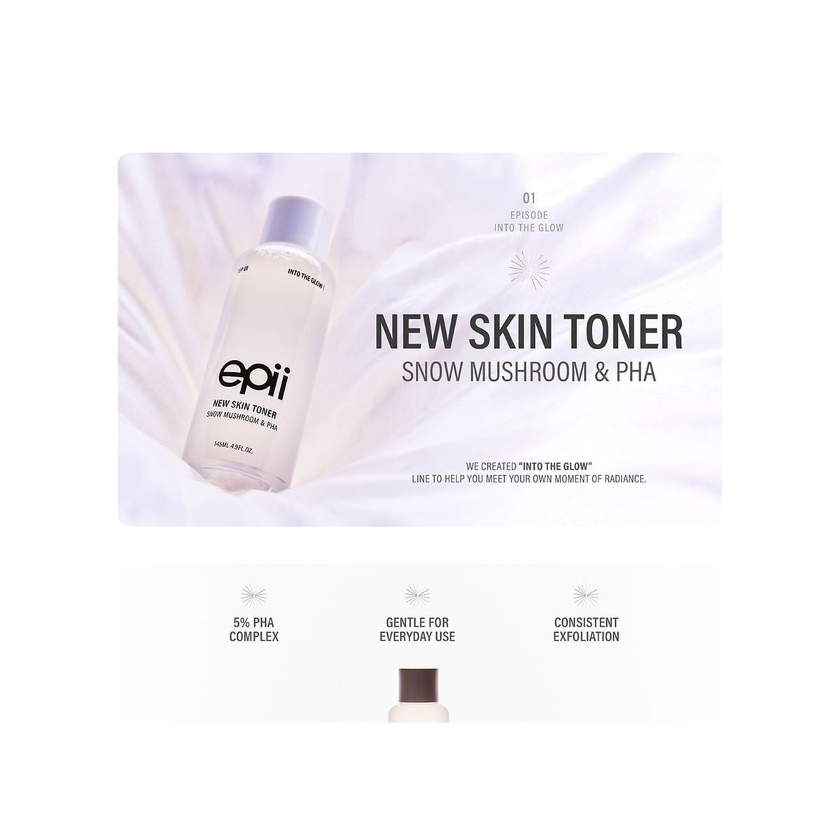 EPI Epi New Skin Toner Snow Mushroom & PHA — view 2
