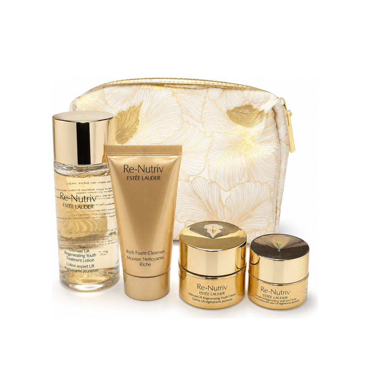 ESTEE LAUDER Estée Lauder The Gold Kit with a Beautiful Gold Bag and 4 Mini Items