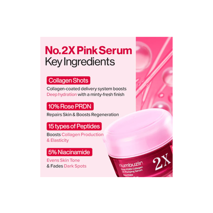 NUMBUZIN ROSE PDRN COLLAGEN 2X PLUMPING SERUM + COLLAGEN SHOTS
