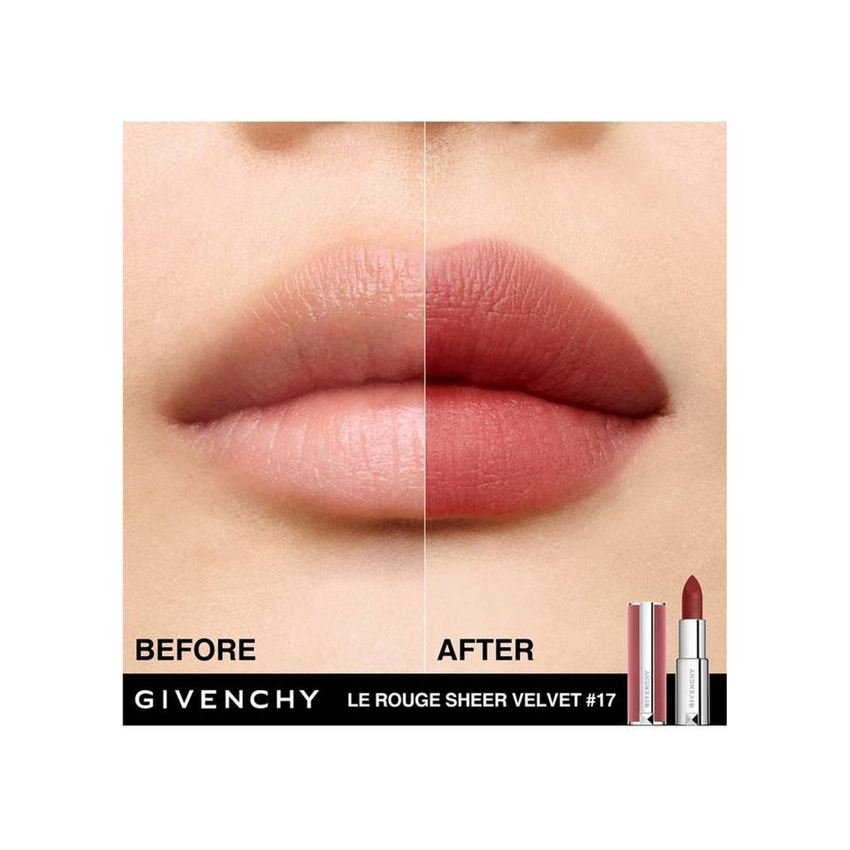 GIVENCHY Givenchy Le Rouge Sheer Velvet 17 Rouge Erable — view 2
