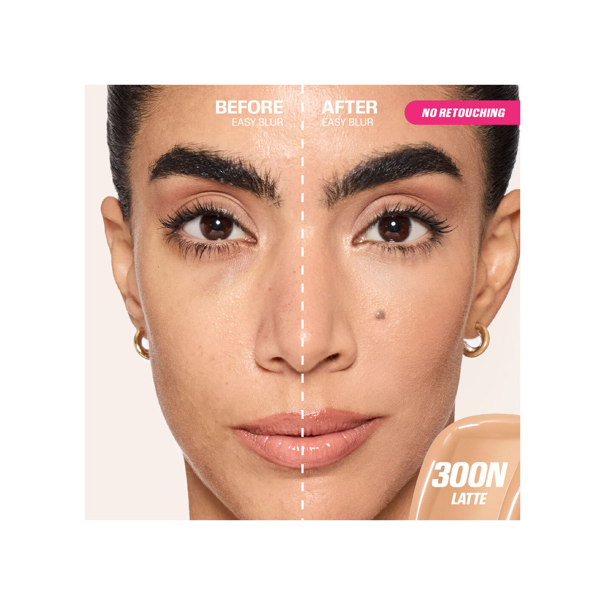 HUDA BEAUTY Huda Beauty Easy Blur Natural Airbrush Foundation with Niacinamide — 300 Latte — view 2