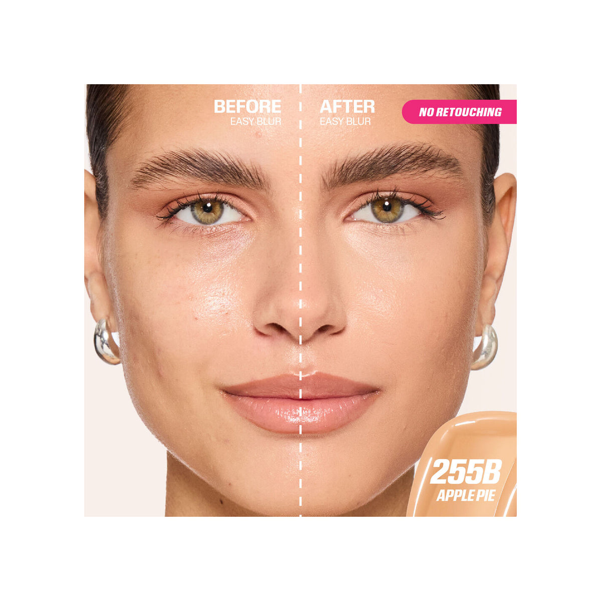 HUDA BEAUTY Huda Beauty Easy Blur Natural Airbrush Foundation with Niacinamide — 255 Apple Pie — view 2
