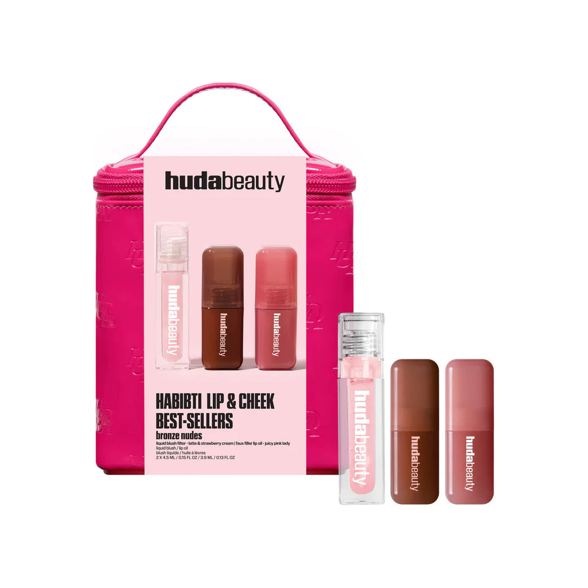 HUDA BEAUTY HUDA BEAUTY HABIBTI LIP & CHEEK BEST SELLER KIT BRONZE NUDE