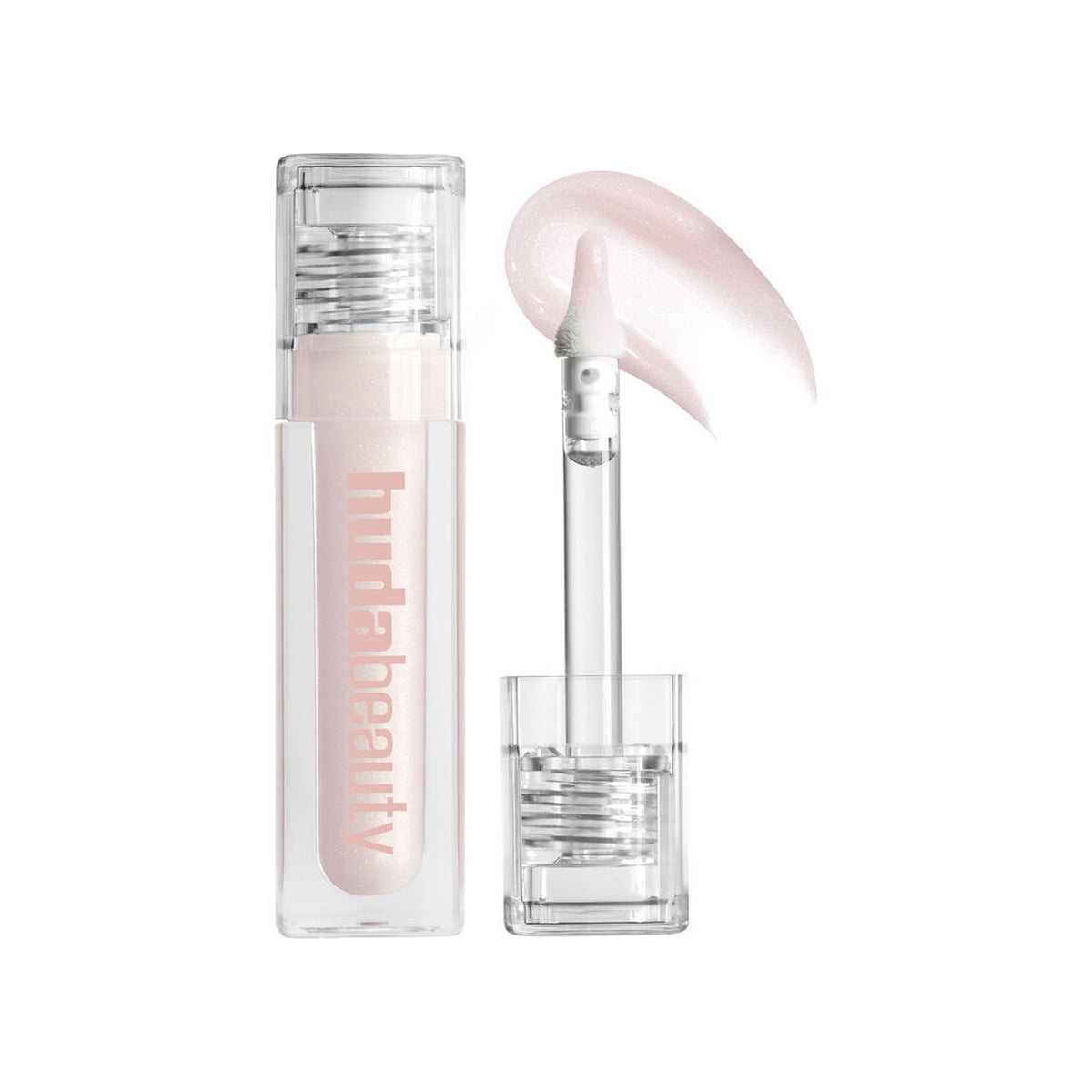 HUDA BEAUTY Icy Nude Faux Filler Lip Gloss — She Glitzy