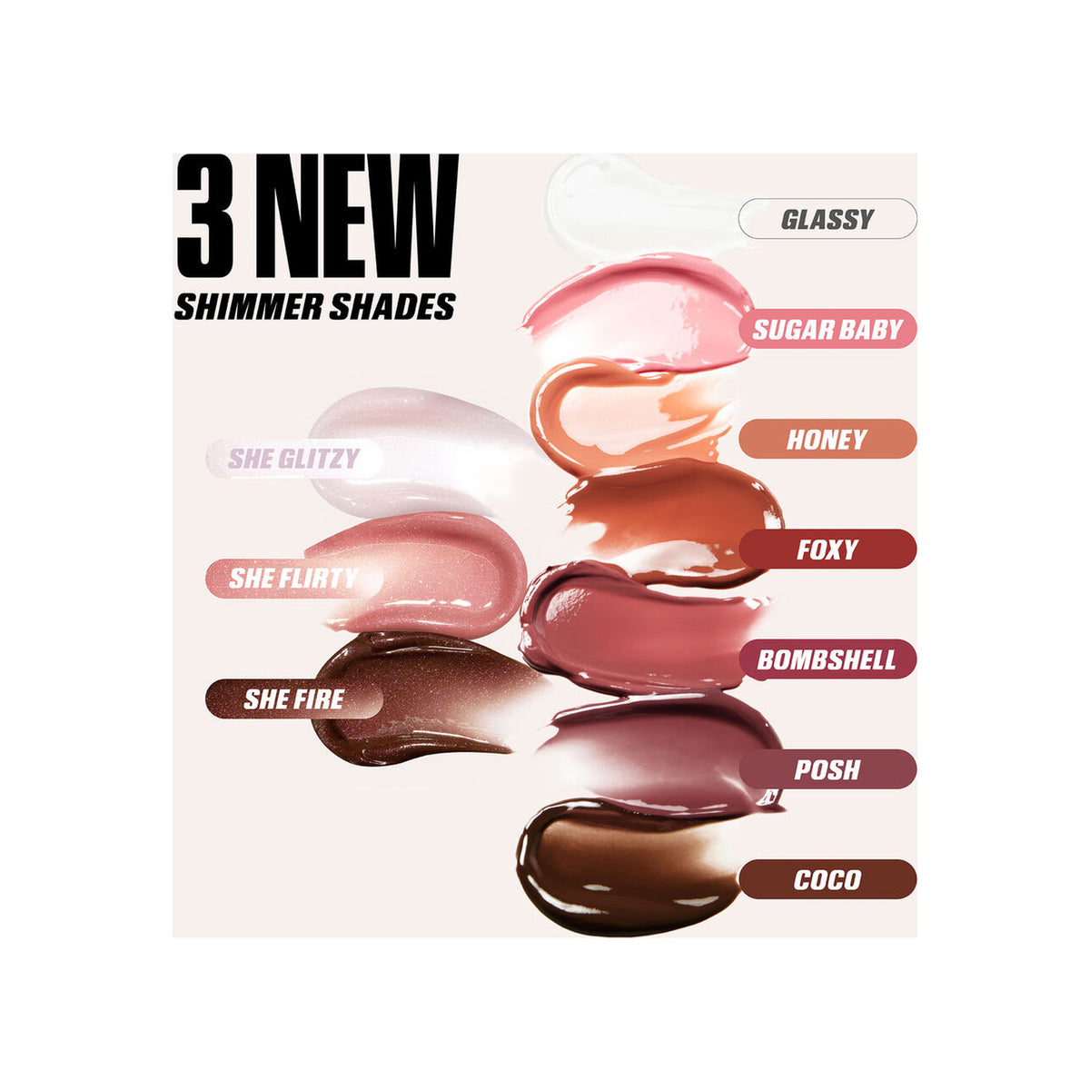 HUDA BEAUTY Huda Beauty Icy Nude Faux Filler Lip Gloss — She Fire — view 3