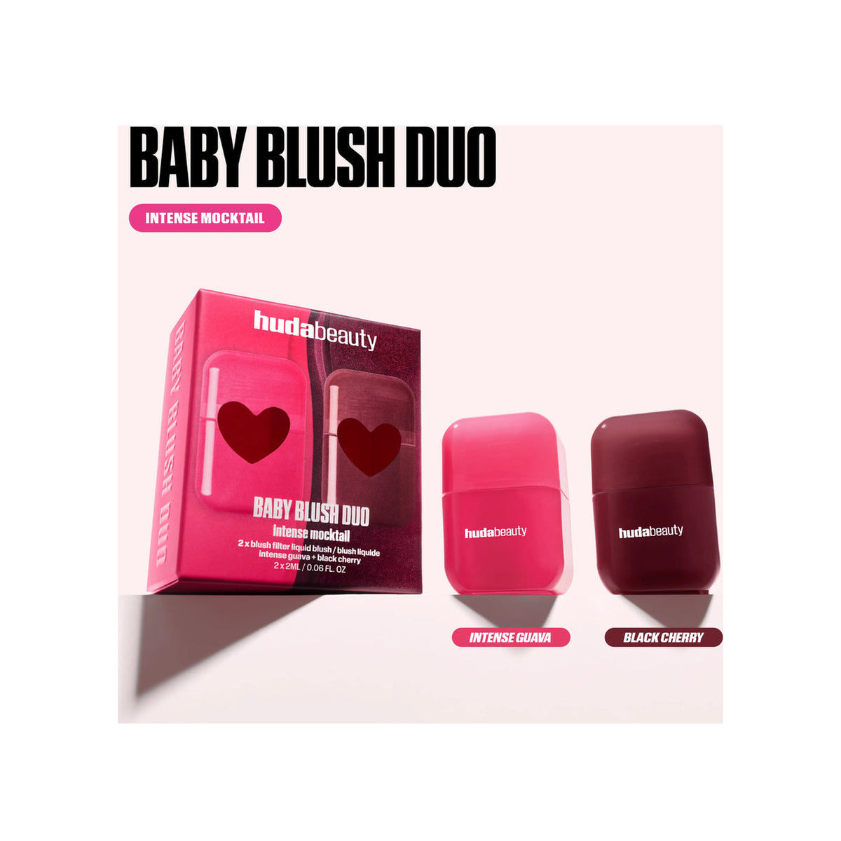 HUDA BEAUTY Huda Beauty Baby Blush Intense Mocktail Duo Kit — Intense Guava -Black Cherry — view 2