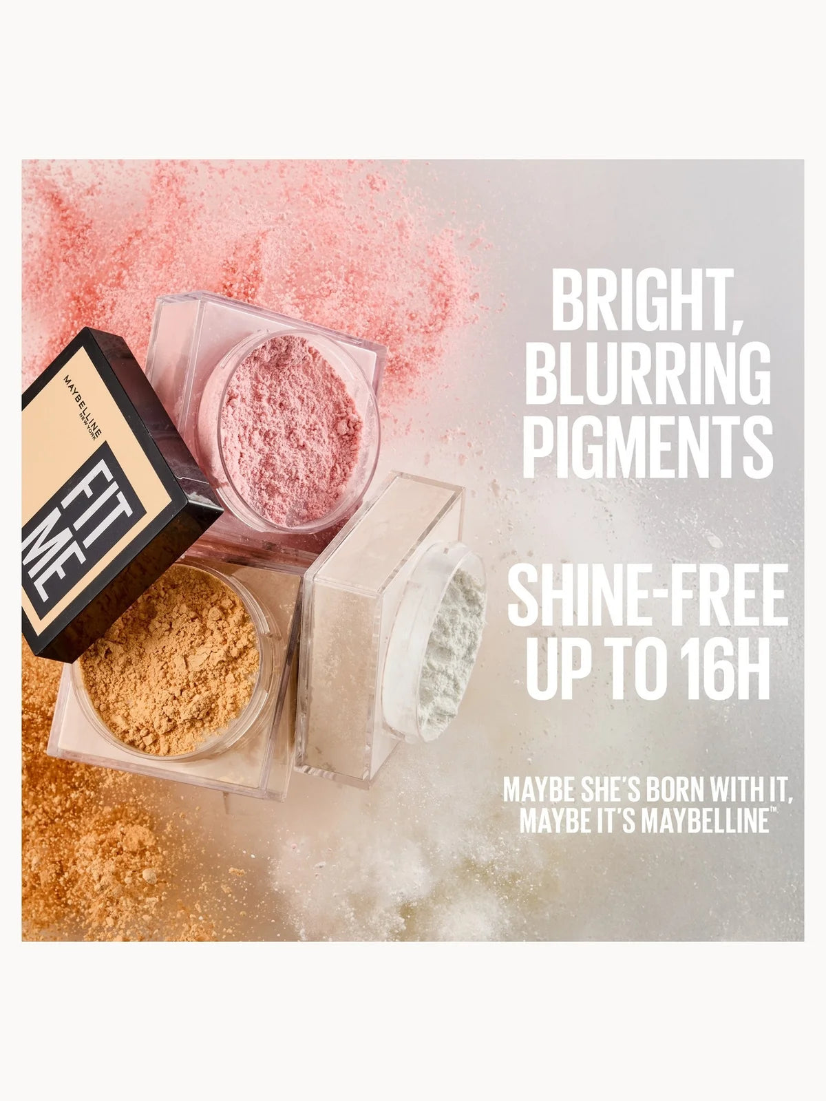 MAYBELLINE NEW YORK BRIGHTENING SETTING POWDER(PINK ROSE)